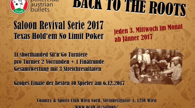 Start der Saloon Revival Serie 2017