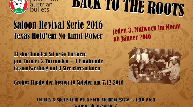 Die Finalisten der Saloon Revival Serie stehen fest